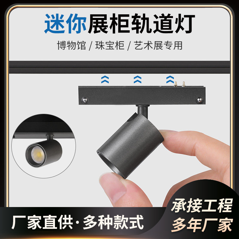 Track Spotlight Magnetic Light 12V Low Voltage Mini Track Light Ultra-thin Jewelry Display Cabinet Jewelry Cabinet