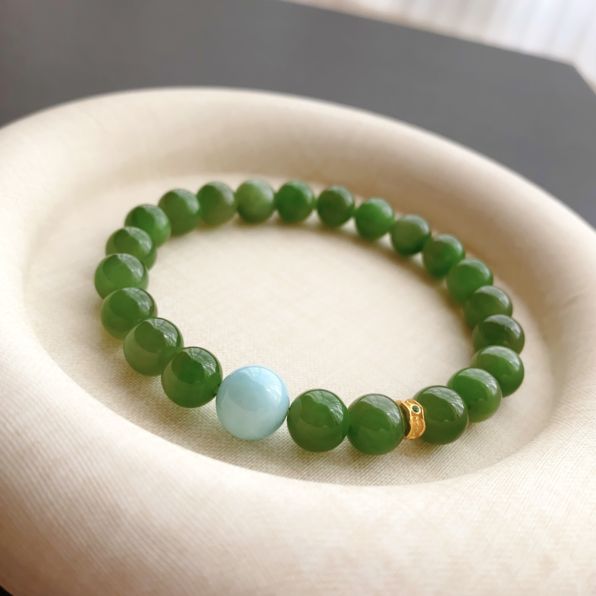 [벽옥팔찌] 천연 약 8mm