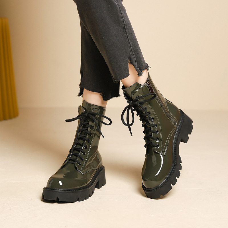 Martin Boots for Women in the Same Style as Seen in Escape Rooms, Trendy and Cool, Soft Leather, Thick-Soled Short Boots, Workwear Style, Sweet and Cool Biker Boots, New Model for Autumn and Winter 2025 Martin Boots for Women in the Same Style as Seen in Escape Rooms, Trendy and Cool, Soft Leather, Thick-Soled Short Boots, Workwear Style, Sweet and Cool Biker Boots, New Model for Autumn and Winter 2025