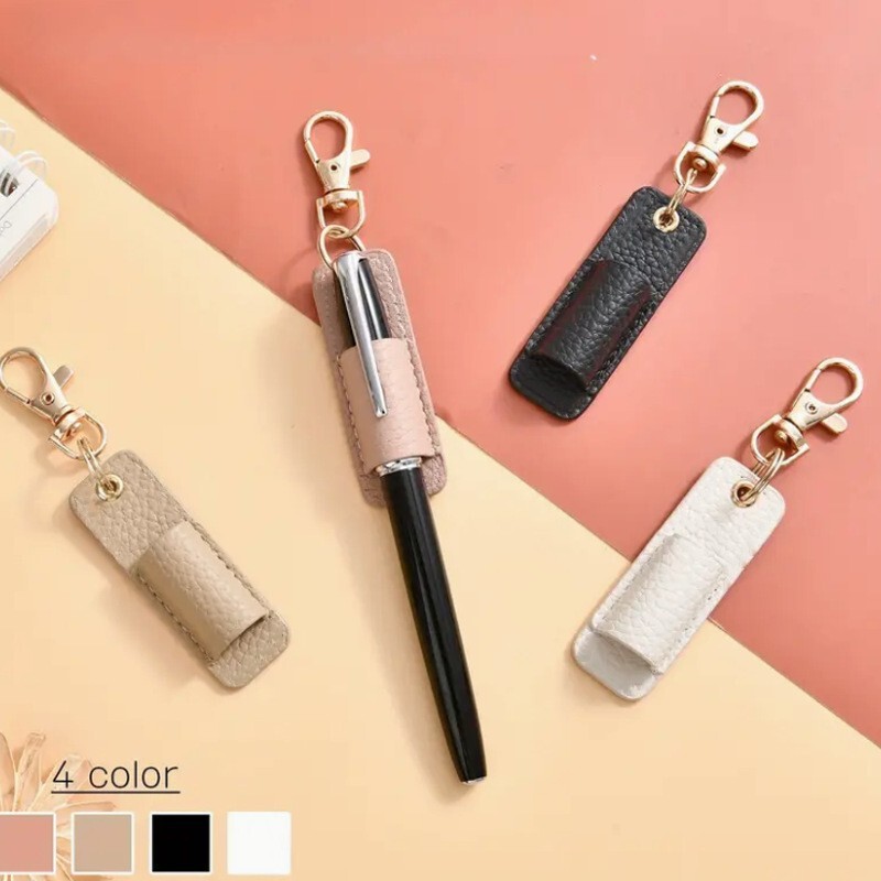 Cross-border Hot-selling Neck-hanging Nurse Pen Holder Portable Small Leather Pen Holder with Keychain Office Pen Storage Holder Cross-border Hot-selling Neck-hanging Nurse Pen Holder Portable Small Leather Pen Holder with Keychain Office Pen Storage Holder