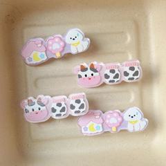 Cattle Tank and Puppy Hairpin, Cute and Sweet, Girly Cartoon Bangs Edge Hair Accessories, New Women's Hairpin