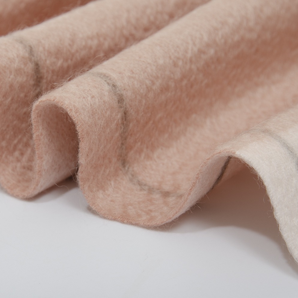 Fábrica de Mongolia interior pelo liso cachemira pura falsa ondulación del agua de doble cara llanura nueva bufanda Otoño e Invierno borla color a juego