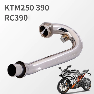 Applicable to Duke250/390 RC390 modified exhaust pipe stainless steel front section instead of catalyst middle section (Exhaust pipe) - front-section