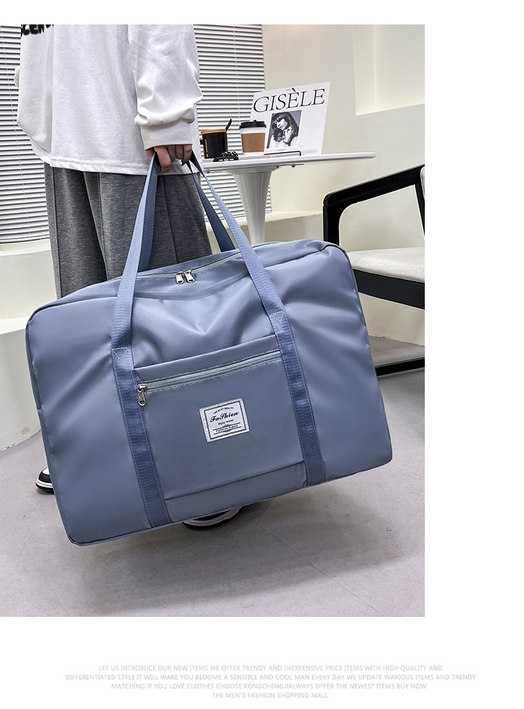 新款大容量旅行收纳包短途行李袋拉杆便携女可折叠旅行收纳袋详情14