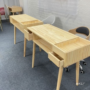 Japanese-Style Solid Wood Manicure Table and Chair Set with Vacuum Cleaner, Simple and Stylish, Popular Single or Double Manicure Table