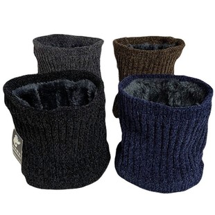 Winter Neck Sleeve Fleece Jacquard High Neck Scarf Chenille Outdoor Riding Neck Protection Pullover Scarf