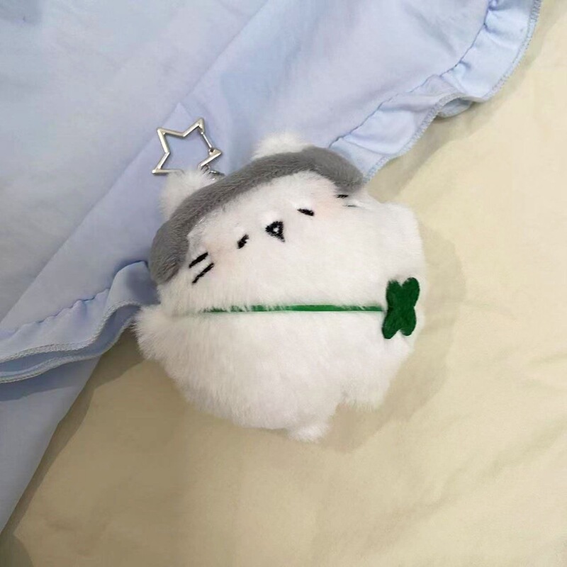 かわいいぽっちゃり子猫の卵四つ葉の子猫人形ぬいぐるみペンダント超パッケージかわいいブックキーホルダーペンダント|undefined