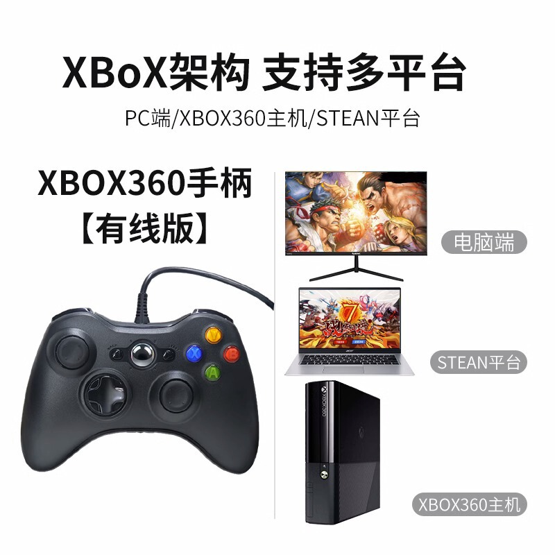 Xbox360 コントローラー PC コンピューター Steam ゲーム コントローラー ワイヤレス ダブル USB テレビ振動ブラック神話に適しています。|undefined