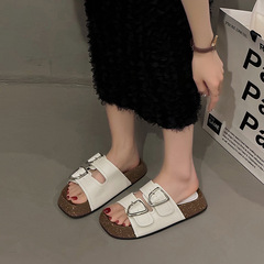 范傑亞拖鞋女外穿高級感銀色厚底仙女2024年新款夏季晚晚鞋涼拖女