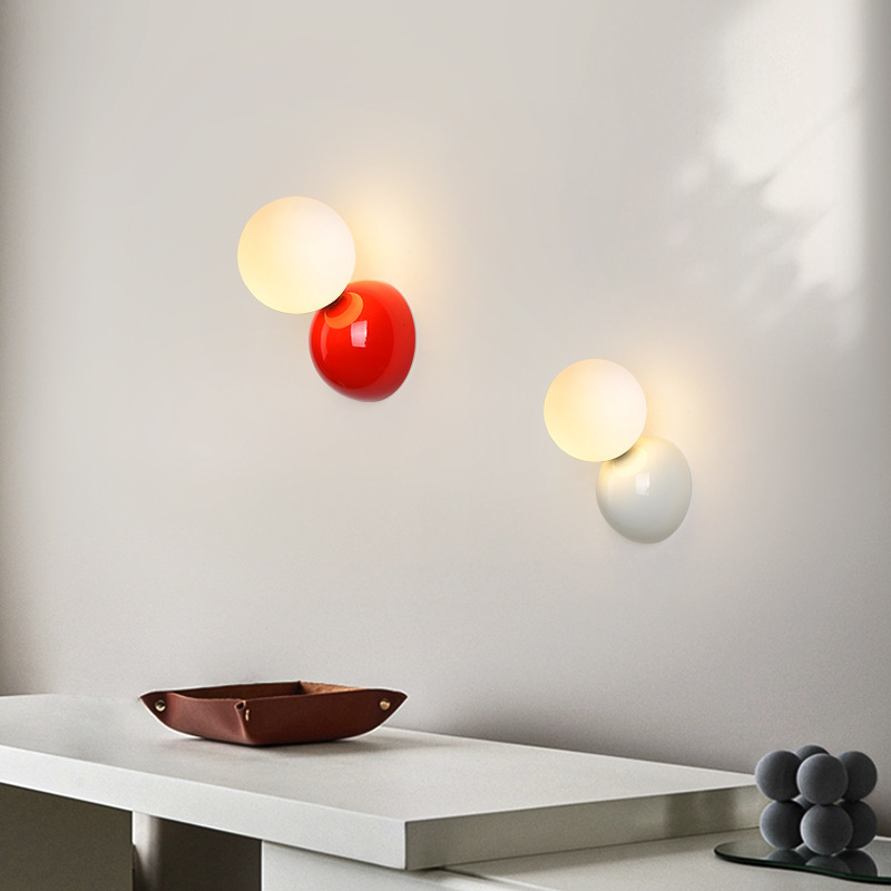 Luz de fondo LED lámpara de pared lámpara de vidrio sala de estar pasillo cabecera cama cabecera dormitorio simple y moderna