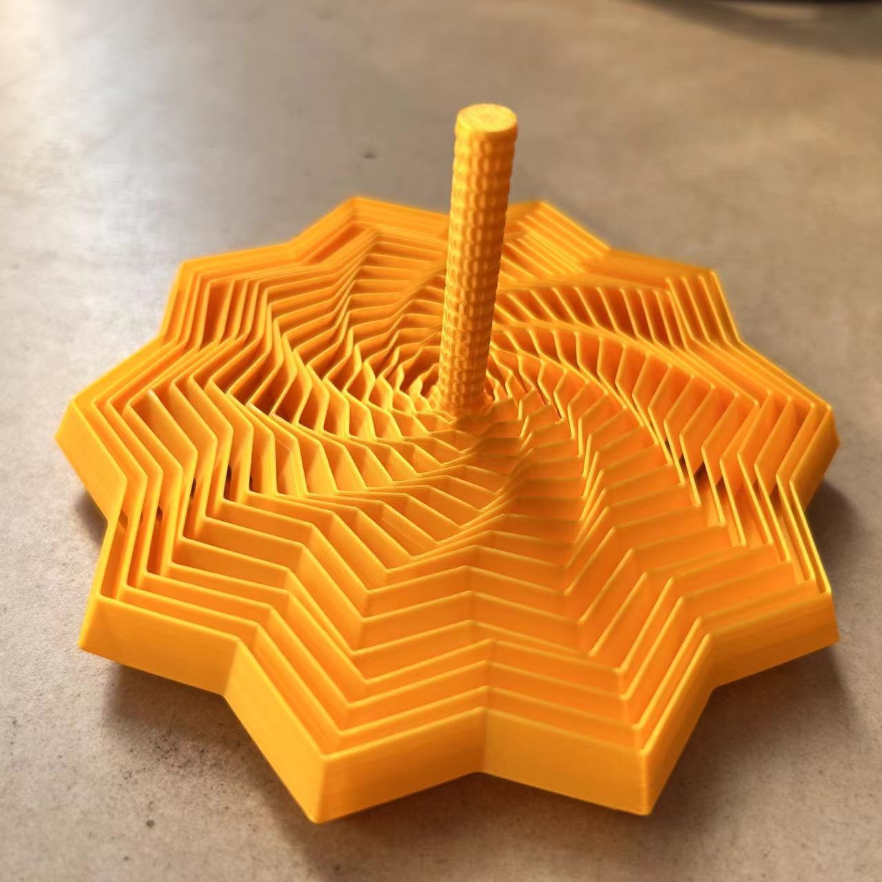 Impresión 3D descomprimida estrella ilusión óptica plegable juguete de puzzle infantil poligonal torre de rábanos espiral mesa tridimensional image 11