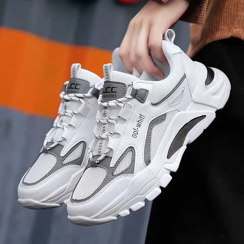 남성용 아빠 신발 M29-화이트 그레이