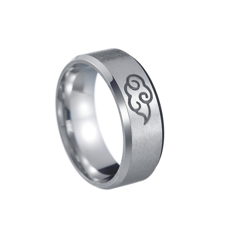 Cross-border popular jewelry accessories from Europe and America, standard US size 8mm wide laser cloud vacuum plating, colorfast