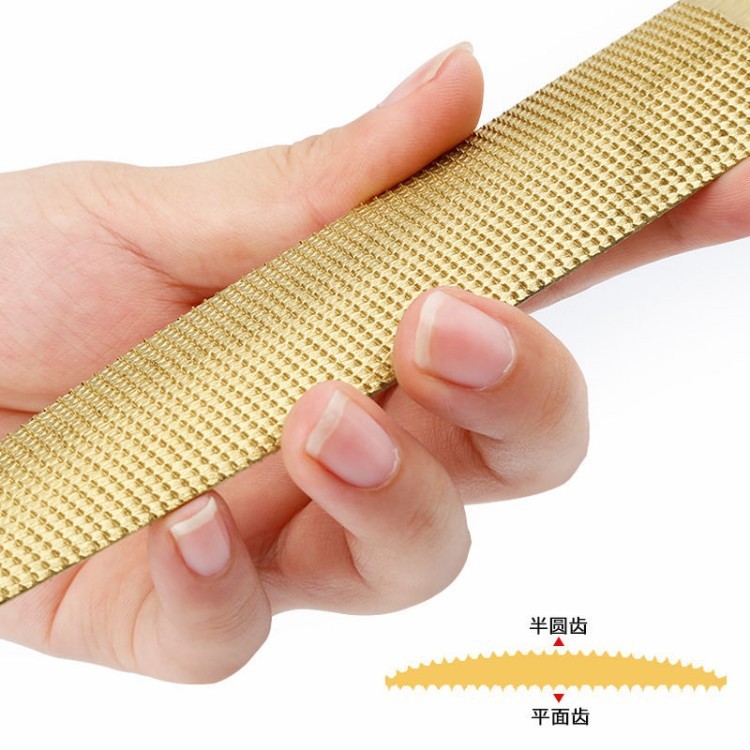 木工やすり硬い木やすりの黄金やすりの磨き道具木のくずした太い歯やすりの細い歯の半円が間違っています。|undefined