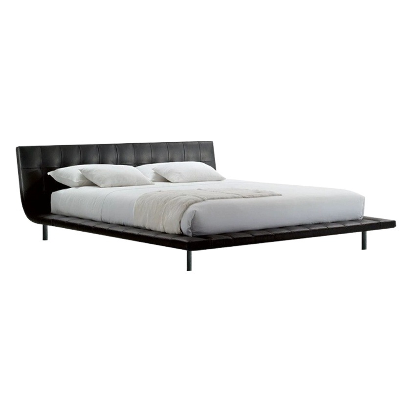 Italiano simple ONDA cama de cuero Luz de lujo moderno ONDA minimalista diseñador dormitorio cama doble 1,8 m cama de boda