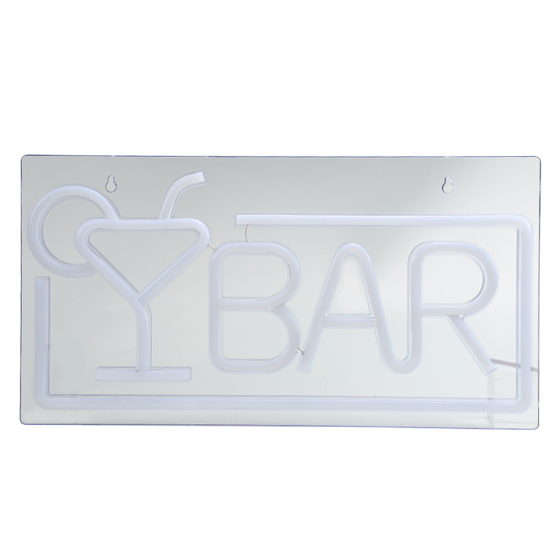 Transfronterizo nuevo LED backboard neón copa de vino BAR carta modelado luz montado en la pared BAR luz decorativa suministro directo de fábrica