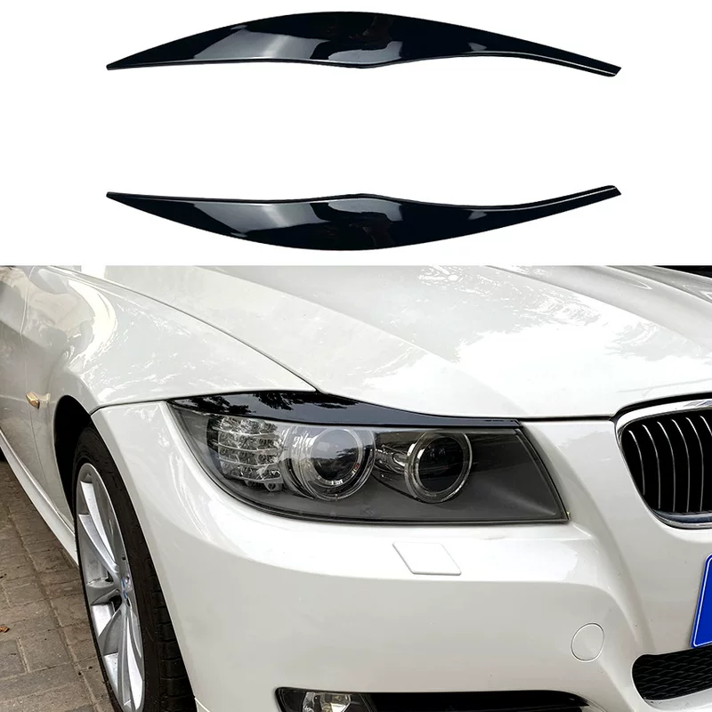 Подходит для BMW 3 серии E90 E91 320i 330i 2005-2012 — декоративные накладки на фары, наклейки-«брови» для фар