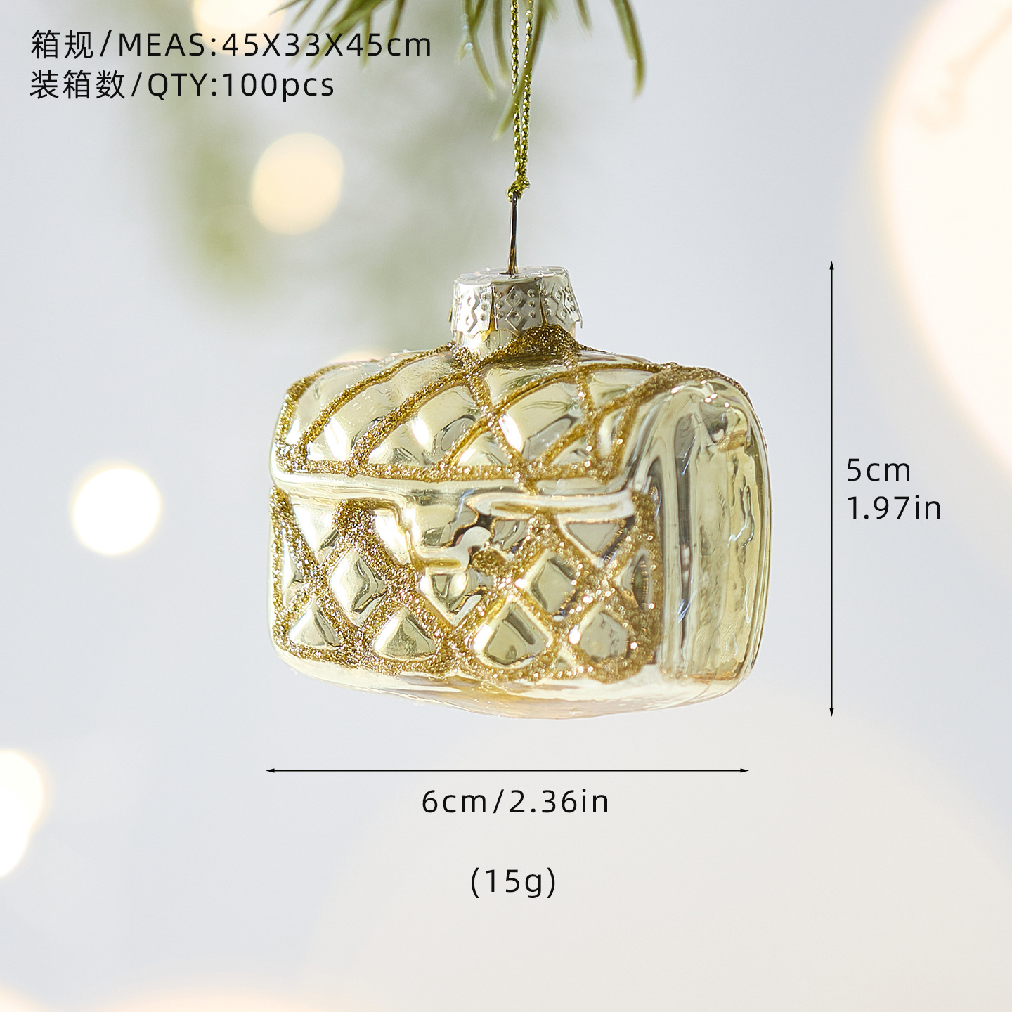 Nuevos productos transfronterizos de decoración de Navidad colgantes creativos de vidrio pintado colgantes de la atmósfera del diseño de escena