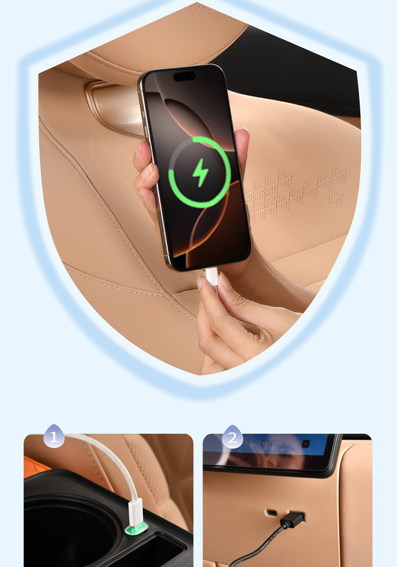 Cross-Border Car Armrest Multi-Functional Storage USB Charging Car Water Cup Holder Universal Car Armrest Booster Pad