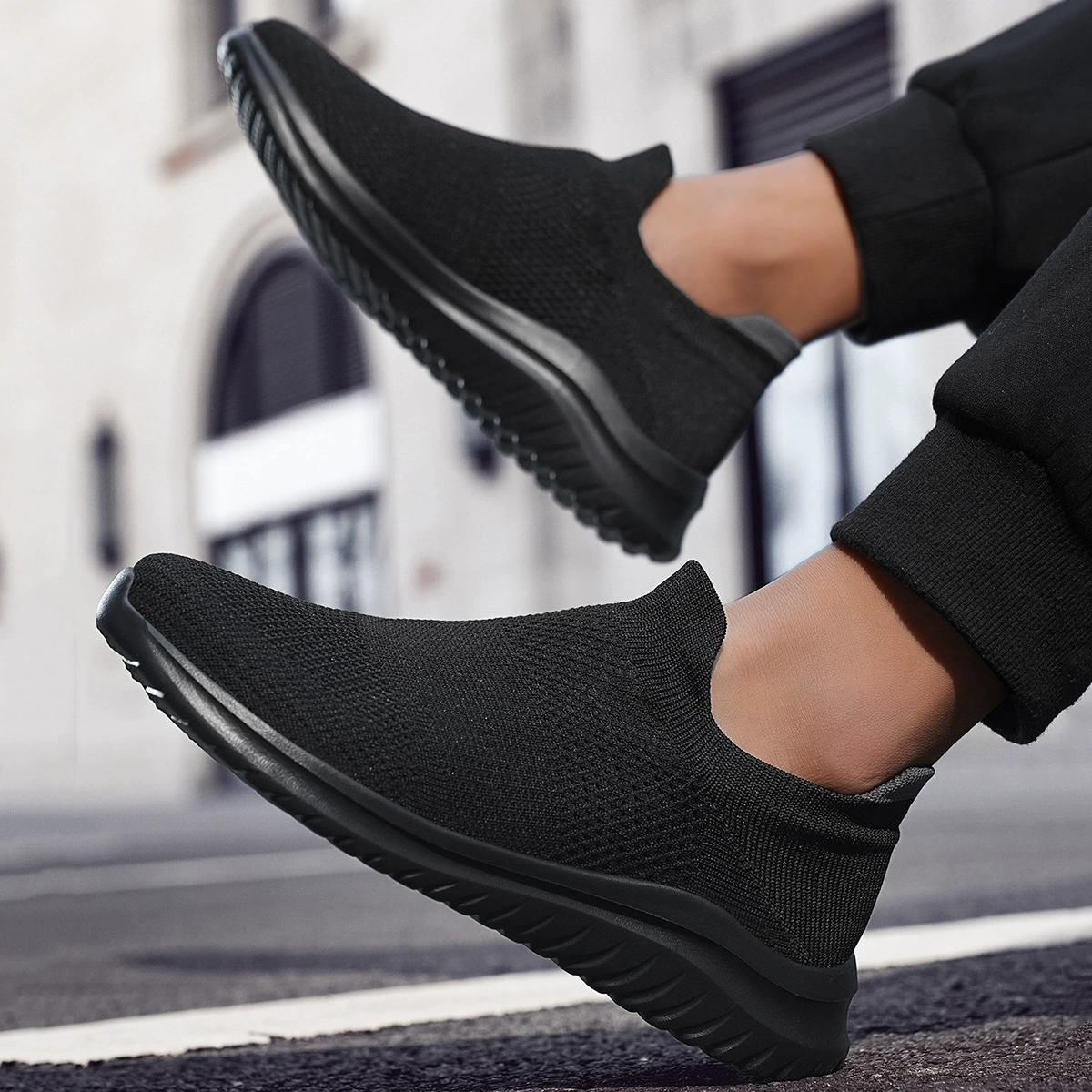 Jinjiang холодная липкая трансграничная большая модель 2025 новая внешняя торговля мужские спортивные повседневные носки пара ленивых летающих туфель