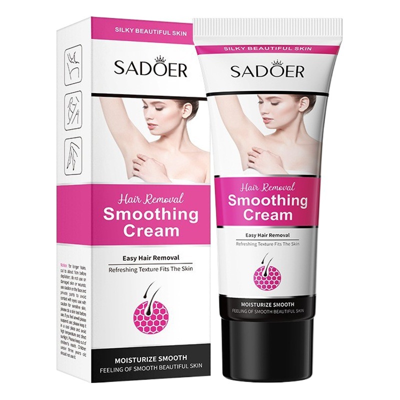 Sadoer Smooth Hair Removal Cream Moisturizes, Smoothes and Rejuvenates Skin, Clean and Removes Armpit Hair, Convenient Hair Removal Cross-Border Hair Removal Cream