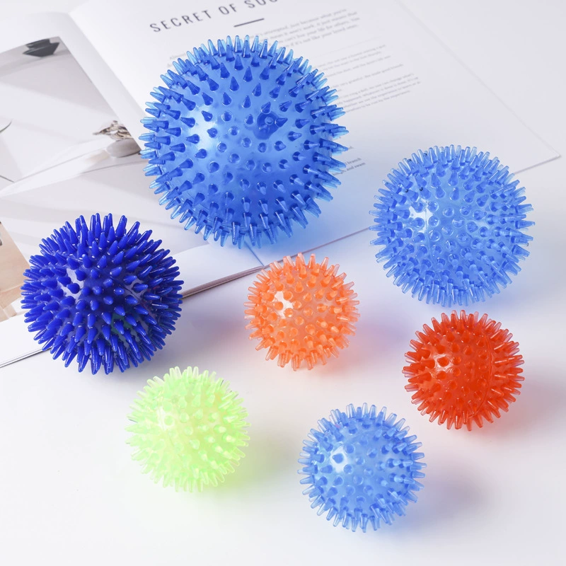Игрушки для собак с пищалкой, резиновый мяч с шипами, для крупных, средних и мелких пород, игрушка для прорезывания зубов, интерактивный мяч, оптом от производителя
