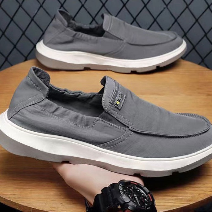 Old Beijing Cloth Shoes Men's New Summer Breathable Slip-On Father's Soft-Soled Casual Dad Shoes Work Driving Shoes