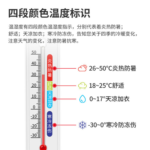 Delixi thermometer wholesale household wall-mounted high-precision glass tube freezer refrigeration refrigerator thermometer