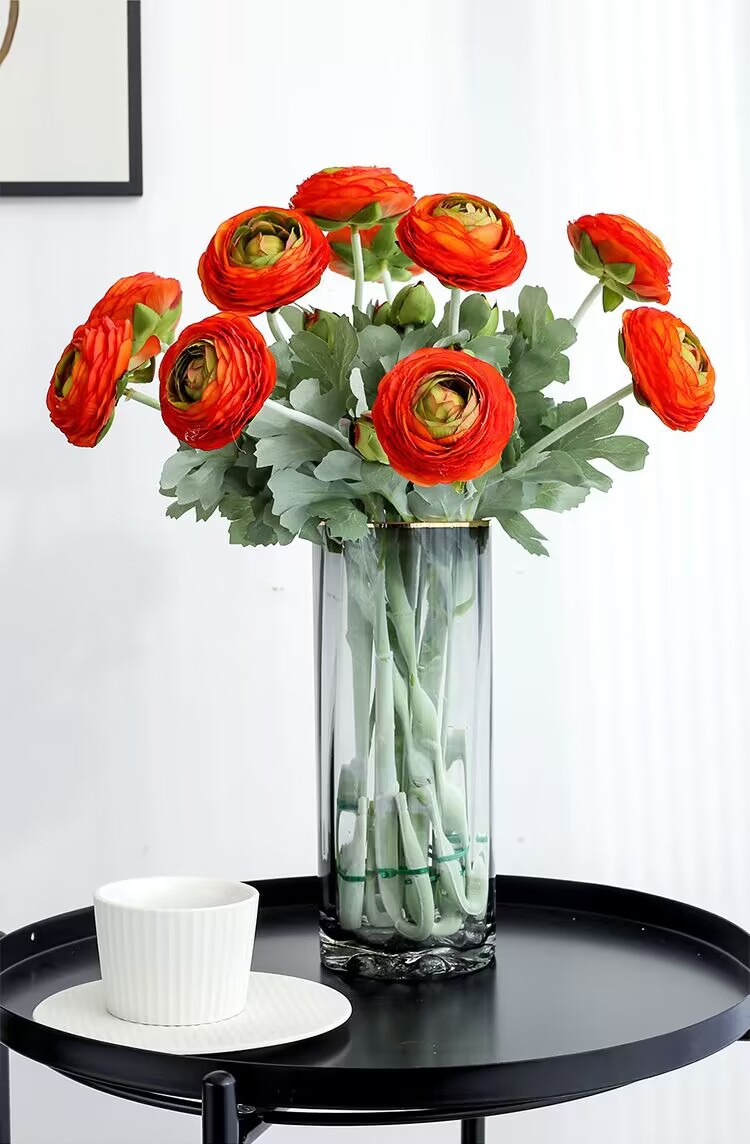 仿真露莲仿真花植绒绢花婚庆家居装饰摄影道具人造花仿真牡丹批发假花详情13