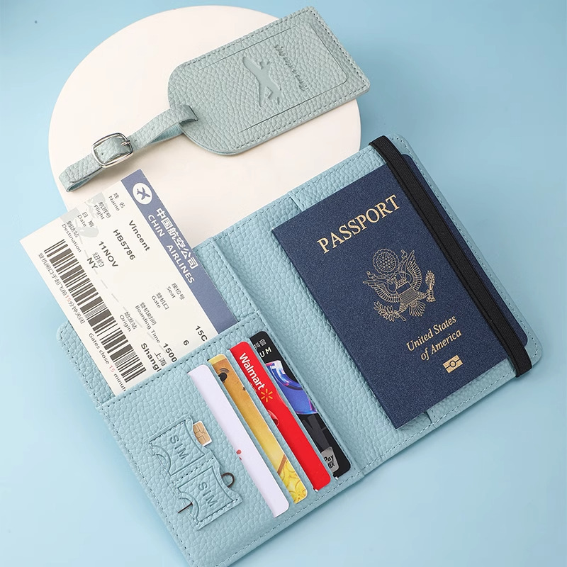 pu皮革护照包rfid多卡位多功能passport证件 套护照套|undefined