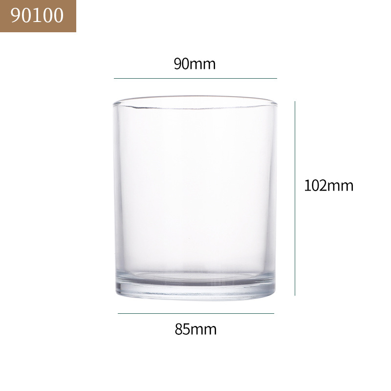 DIY tazas de vidrio perfumadas claras y simples vela casera vela casera vela recipiente de vidrio vacío taza