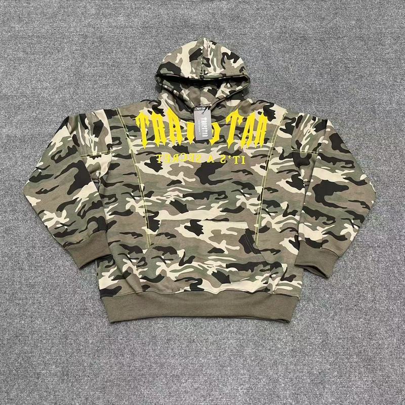 跨境25ss新款Trapstar街头绣花字母连帽机能卫衣宽松卫裤加绒套装|undefined