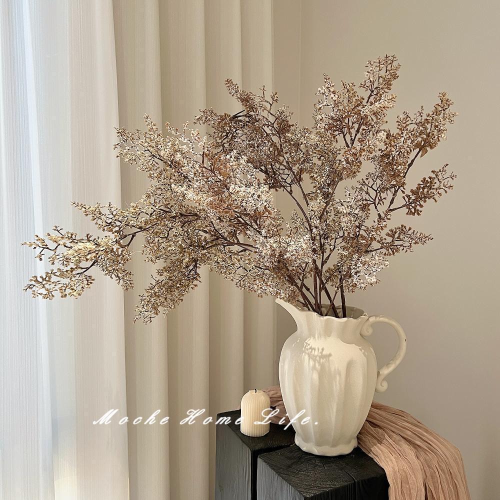 와비사비 스타일 유화, 서리꽃, 모조 식물, 가짜 꽃 장식, 꽃 장식, 탁상 꽃병, 꽃꽂이 장식