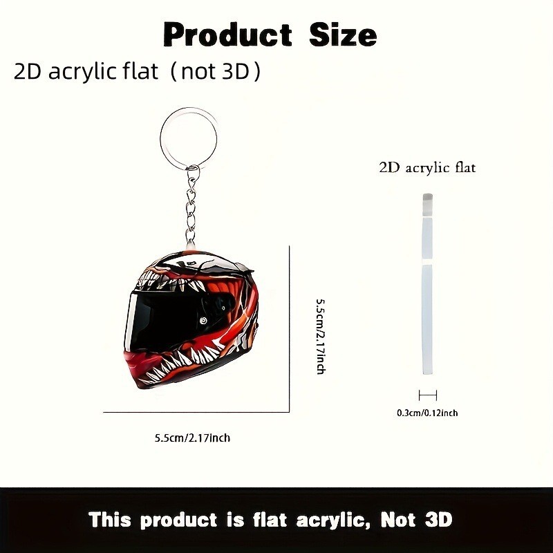 Cross-Border New Product Motorcycle Helmet Acrylic Keychain Backpack Pendant Car Rearview Mirror Flat Pendant Holiday Cross-Border New Product Motorcycle Helmet Acrylic Keychain Backpack Pendant Car Rearview Mirror Flat Pendant Holiday