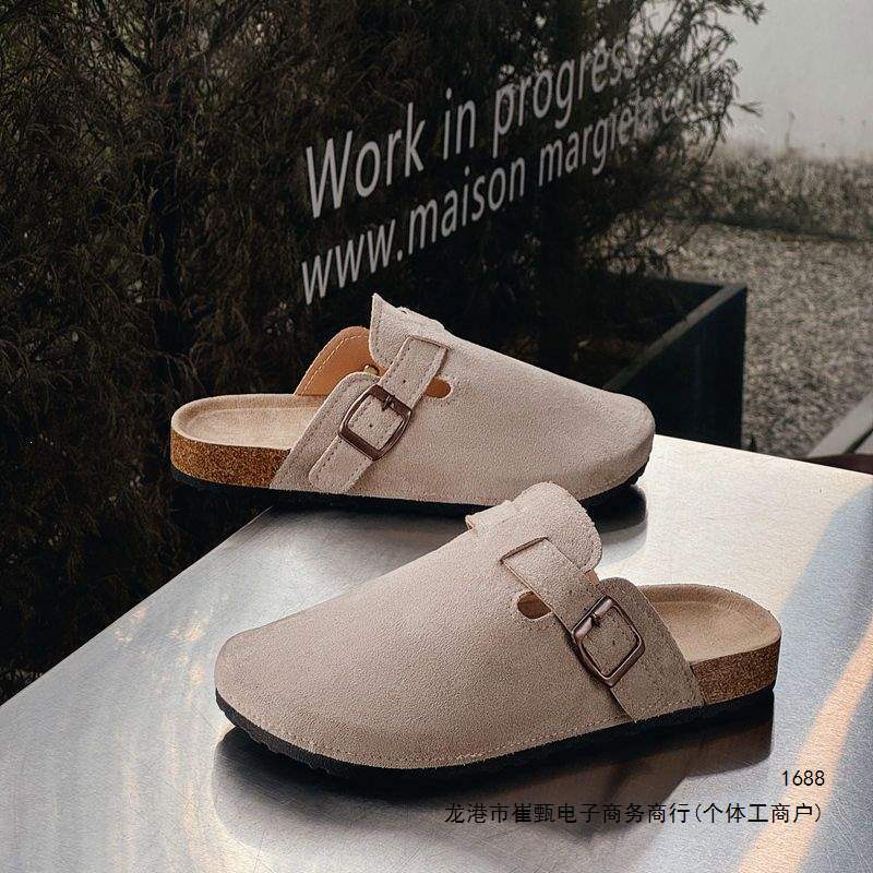 Autumn and winter couple's Birkenstock sandals, women's thickened Birkenstock sandals, men's closed-toe half-slipper sandals, 2026 spring and autumn anti-slip cotton slippers Autumn and winter couple's Birkenstock sandals, women's thickened Birkenstock sandals, men's closed-toe half-slipper sandals, 2026 spring and autumn anti-slip cotton slippers