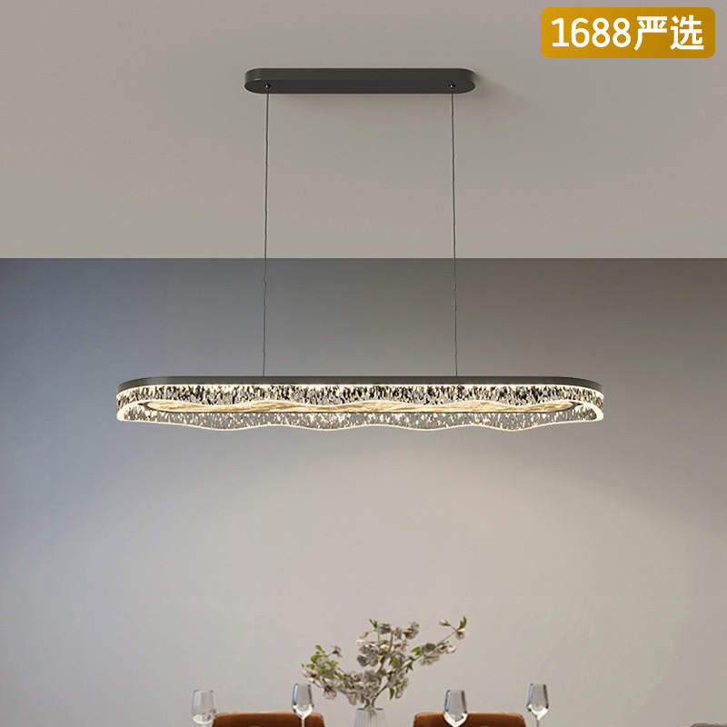 [Selección estricta] Lámpara de lujo minimalista italiana moderna simple y brillante para proteger los ojos del vestíbulo rectangular luz principal de espectro completo