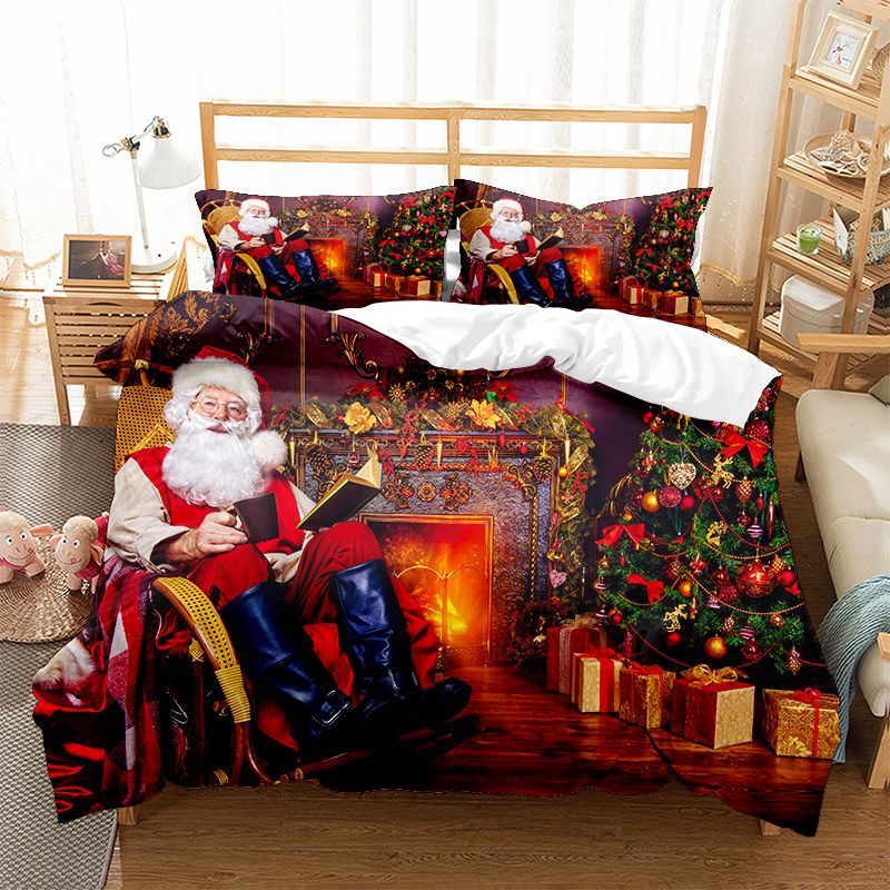 Nuova collezione natalizia Copripiumino in 3 pezzi, set opaco da 4 pezzi, set da 2 pezzi personalizzabile_voghion.com