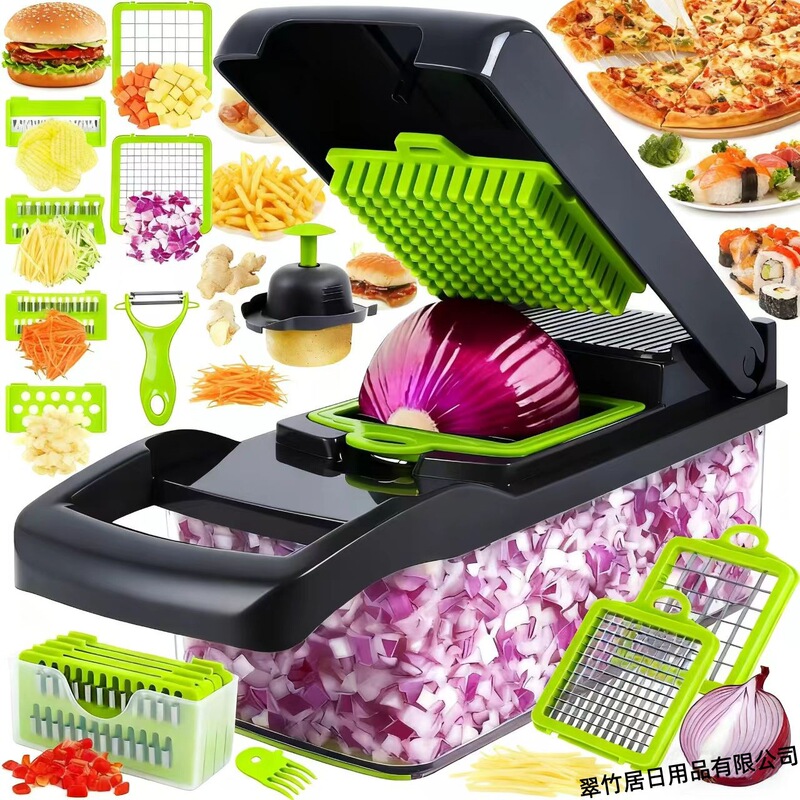 Cross-Border New Multifunctional Vegetable Cutter Household Potato Peeling, Shredding, Dicing and Slicing Kitchen Artifact Set Grater