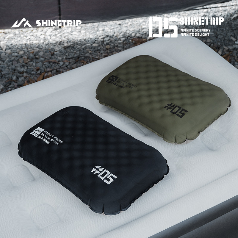 Shanqu's New 05 Series Sponge Inflatable Two-In-One Lightweight Inflatable Pillow Ultra-Small Storage Portable Comfortable Pillow