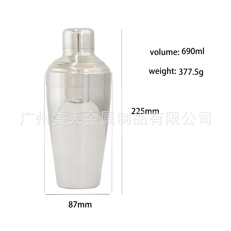 304 Acero inoxidable agitador americano Boston Shaker traje Barón Shaker Comercio exterior transfronterizo