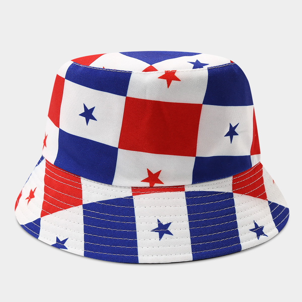 Nuevo patrón transfronterizo de bandera nacional de la Copa del Mundo dos lados con sombrero de pescador para hombres y mujeres primavera y verano sombrero de sombrero al aire libre