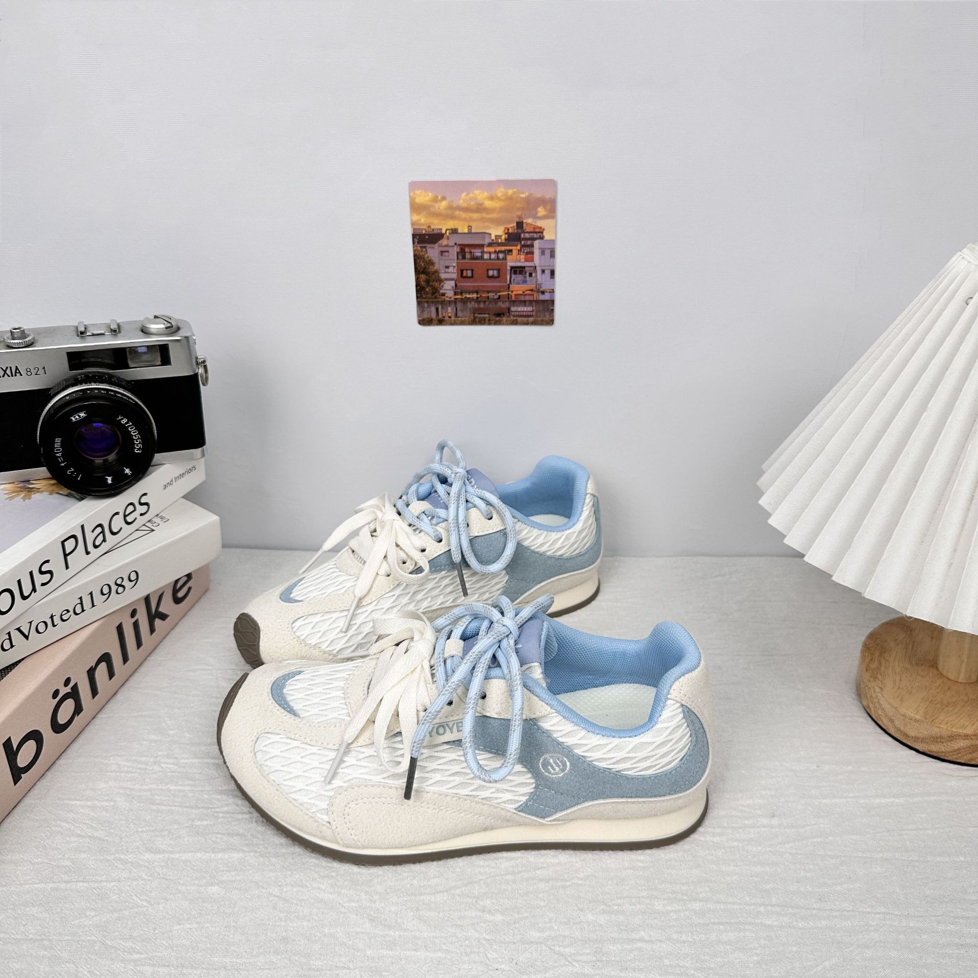 Zapatos de red deportiva de todo fósforo de onda lejana 2025 nuevos zapatos de entrenamiento alemán retro de nicho zapatillas de deporte casuales planas resistentes al desgaste