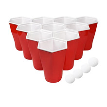 厂家销售450ml红色一次性塑料杯beerpong套盒redcups派对杯子