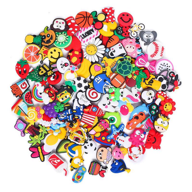 Random hole shoes buckle 20 30 50 100pcs random PVC shoes charm garden shoes accessories children party gift
