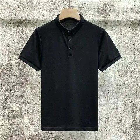 Camisa de Polo de manga corta de verano Camisa de Polo slim-Fit para hombre Camiseta de solapa de media manga de moda para hombre