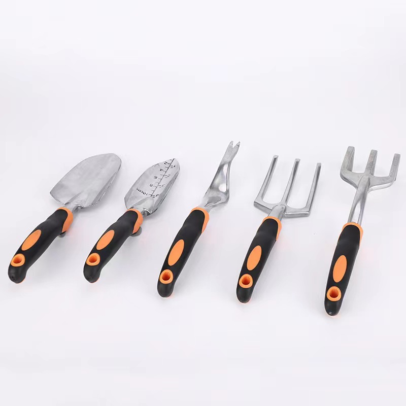 Fábrica directa transfronteriza Amazon venta caliente 5 piezas de herramientas de jardinería de aleación de aluminio conjunto de una venta