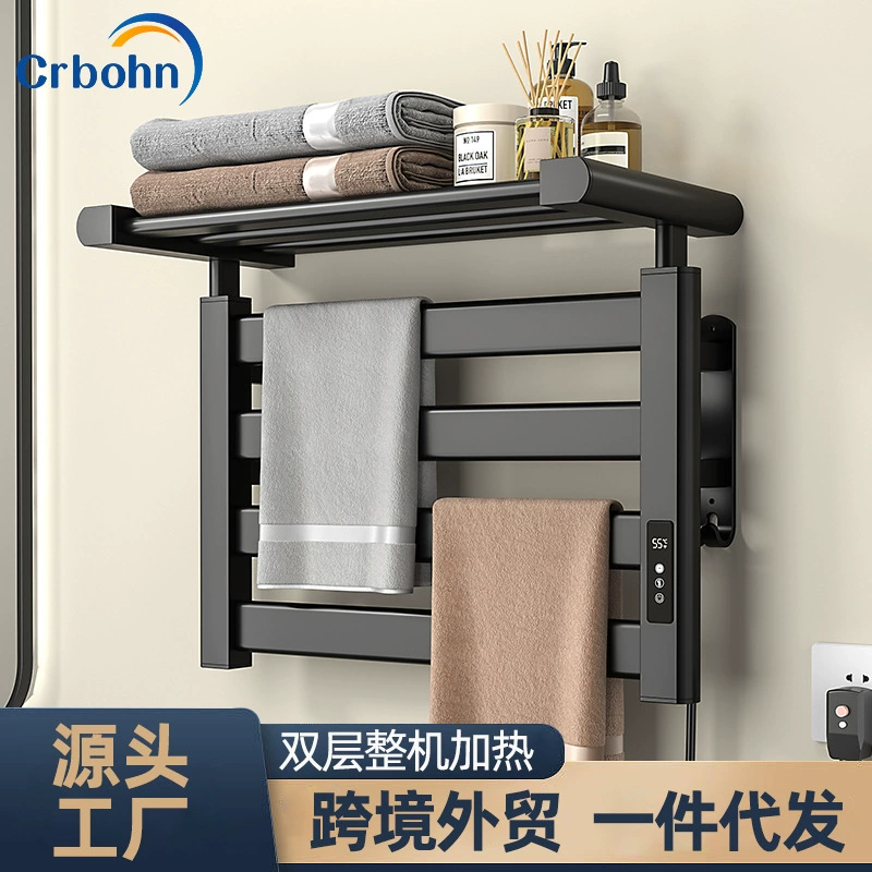 Инженерная оптовая продажа новая электрическая вешалка для полотенец неперфорированная ванная комната отеля интеллектуальная сушилка для полотенец машина с подогревом