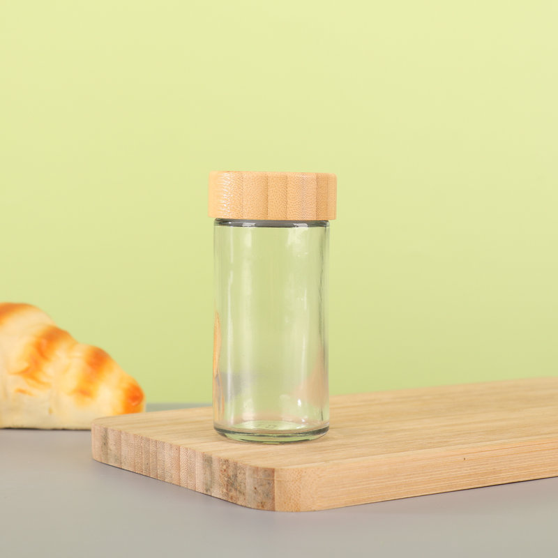100ml 원형병 + PP뚜껑 + 대나무뚜껑