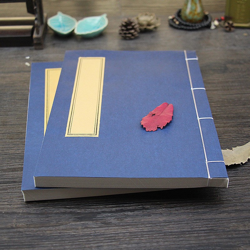 仿古宣纸印谱本 毛笔小楷硬笔抄经本 信笺书法线装本批发