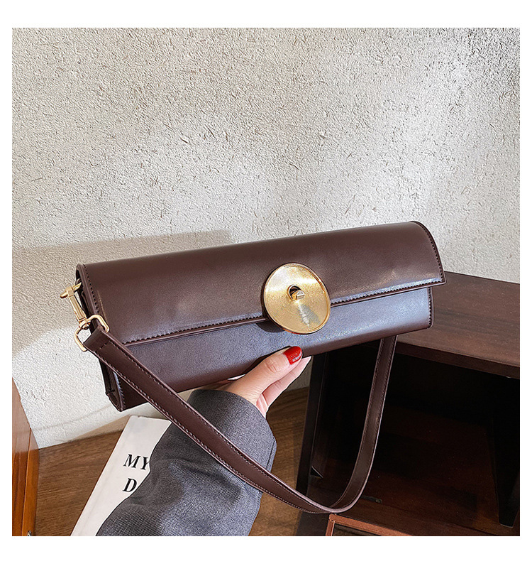 Korean Chain Bag Women's Retro Lock Bag Fashion Simple Messenger Bag display picture 3